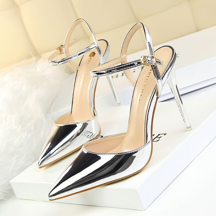 Sterling Pointed-Toe Slingbacks