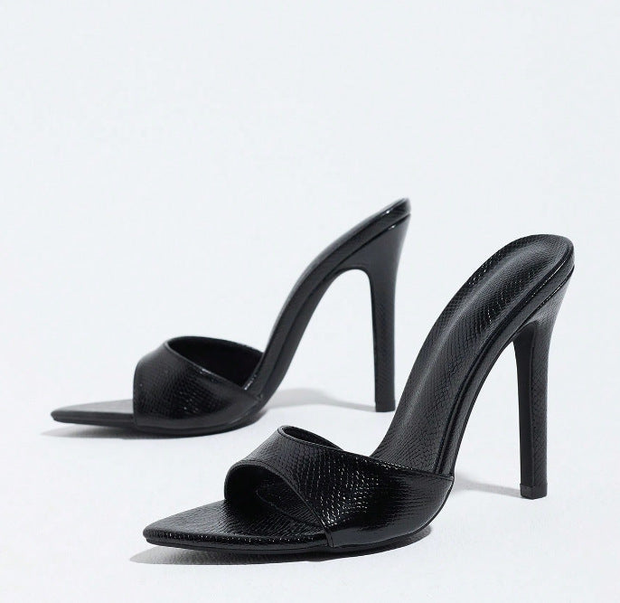 Sorrento Mirrored Snake Slip-on Heels