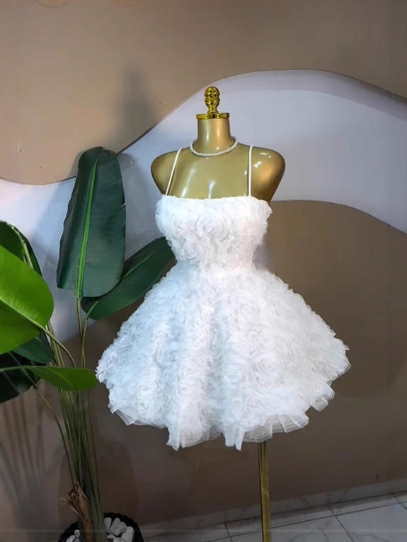 Elegant Feather Mini Dress
