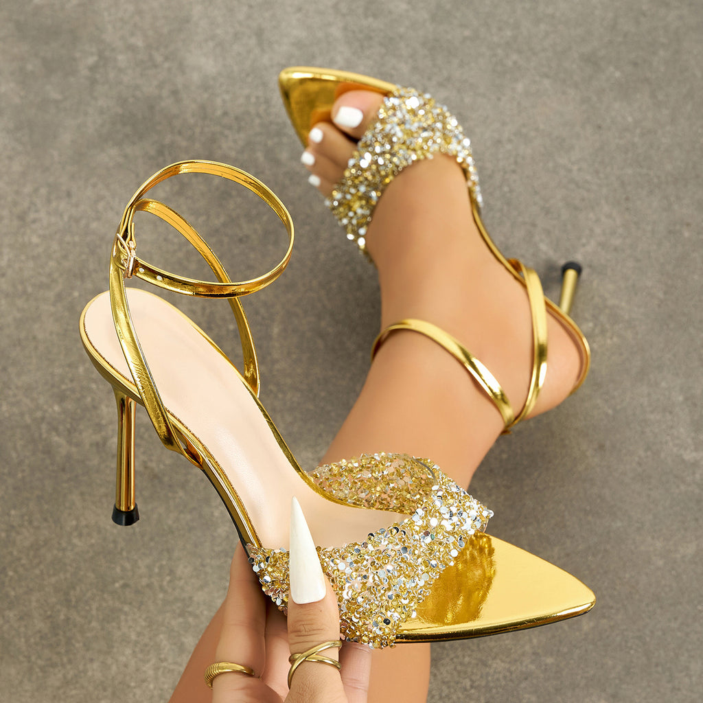 Crystal PVC Stiletto Sandals