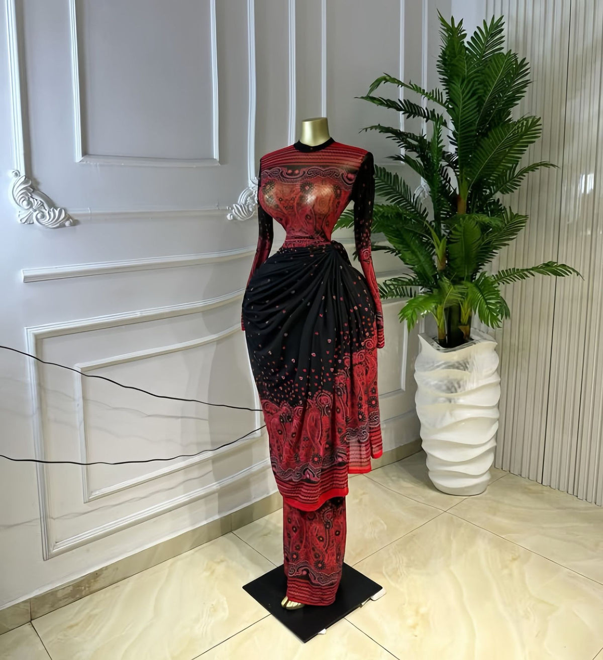 Kente Drape Gown