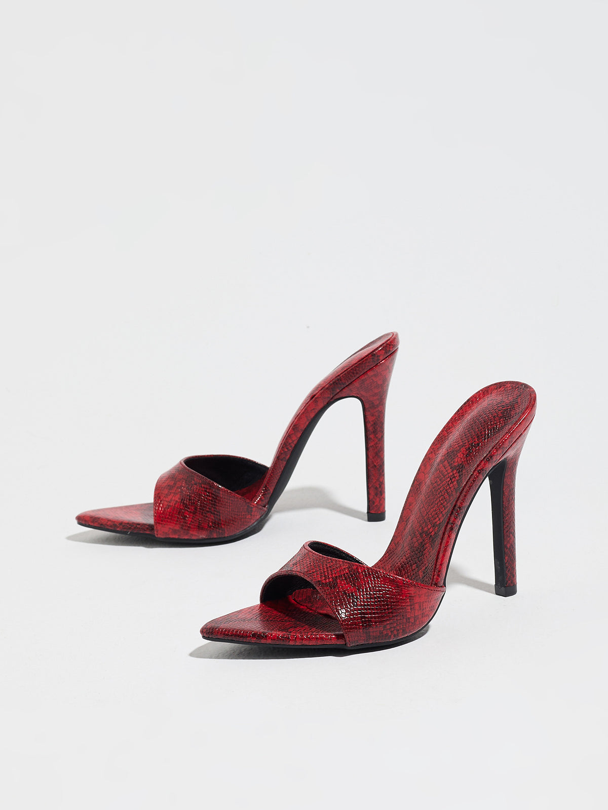 Sorrento Mirrored Snake Slip-on Heels