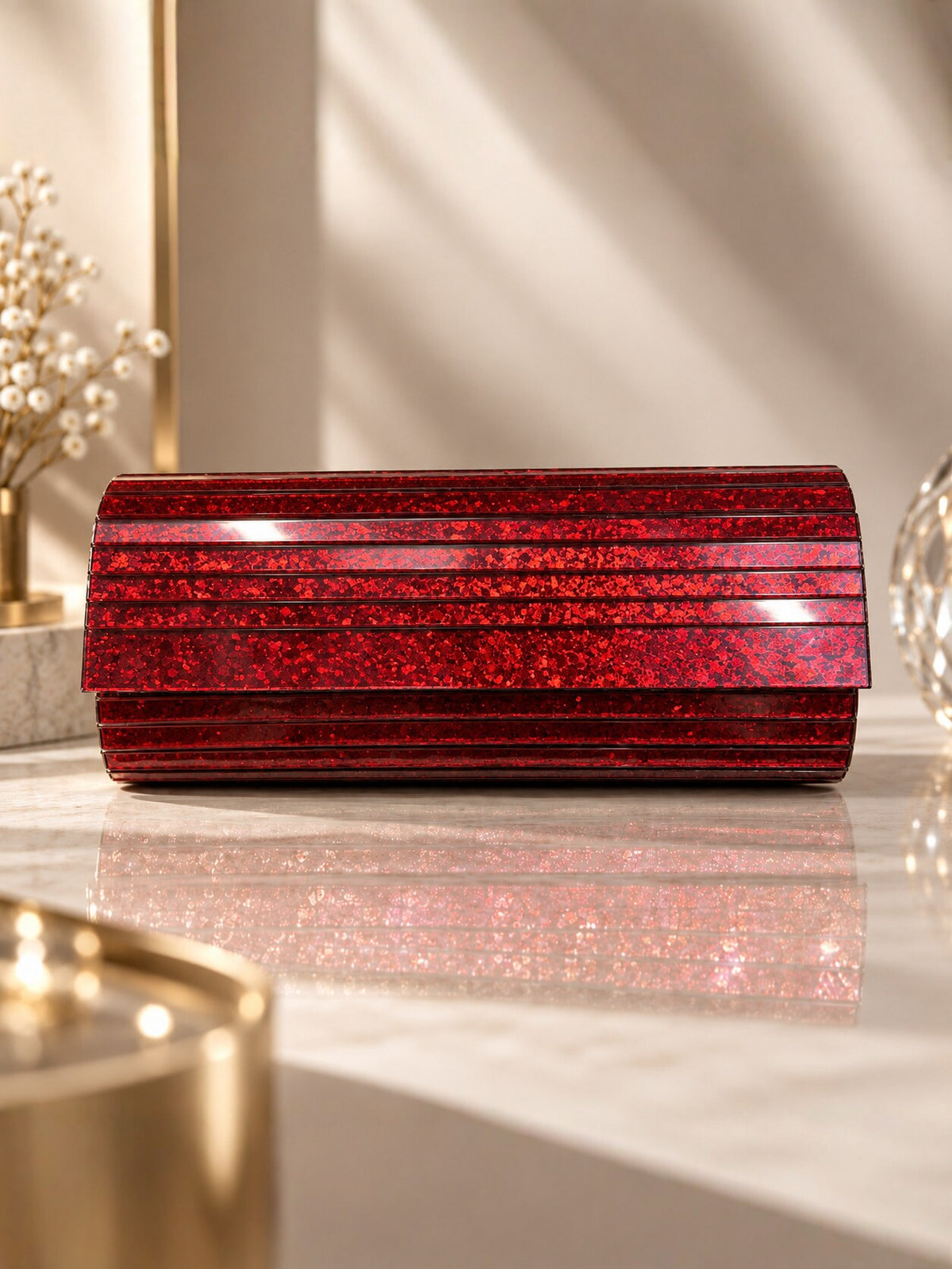 AuraGleam Glitter Clutch