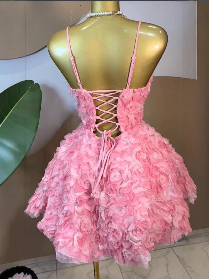 Elegant Feather Mini Dress