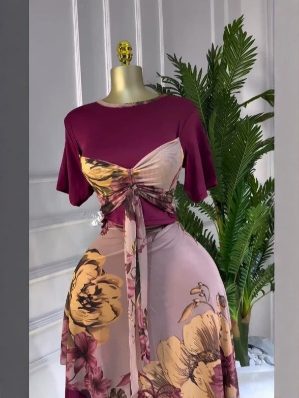 Sorrento Print Gown