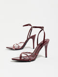 Scarlet Radiance Rhinestone Stiletto Sandals
