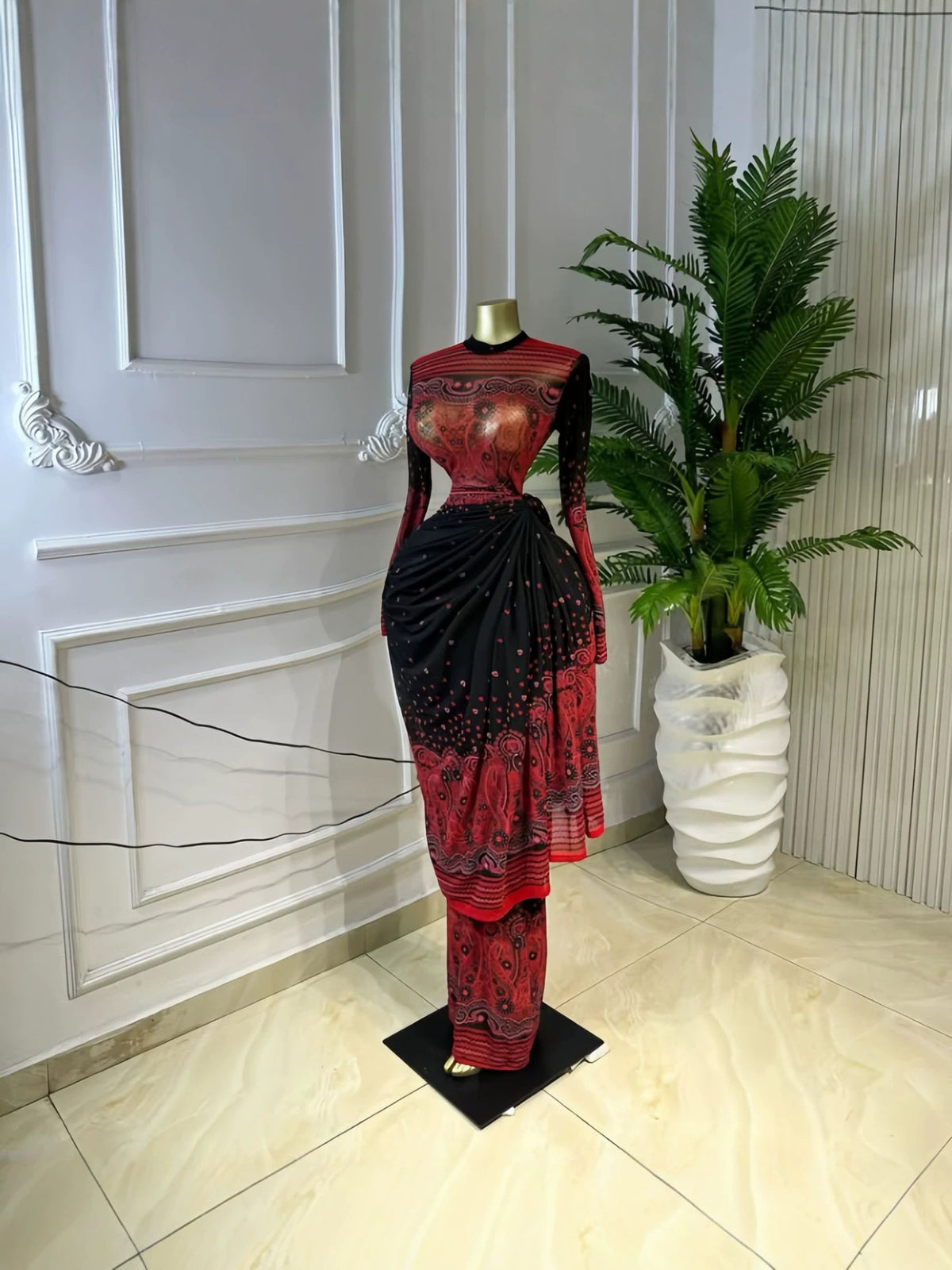 Kente Drape Gown