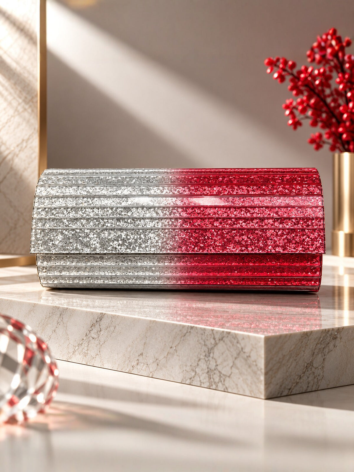 AuraGleam Glitter Clutch