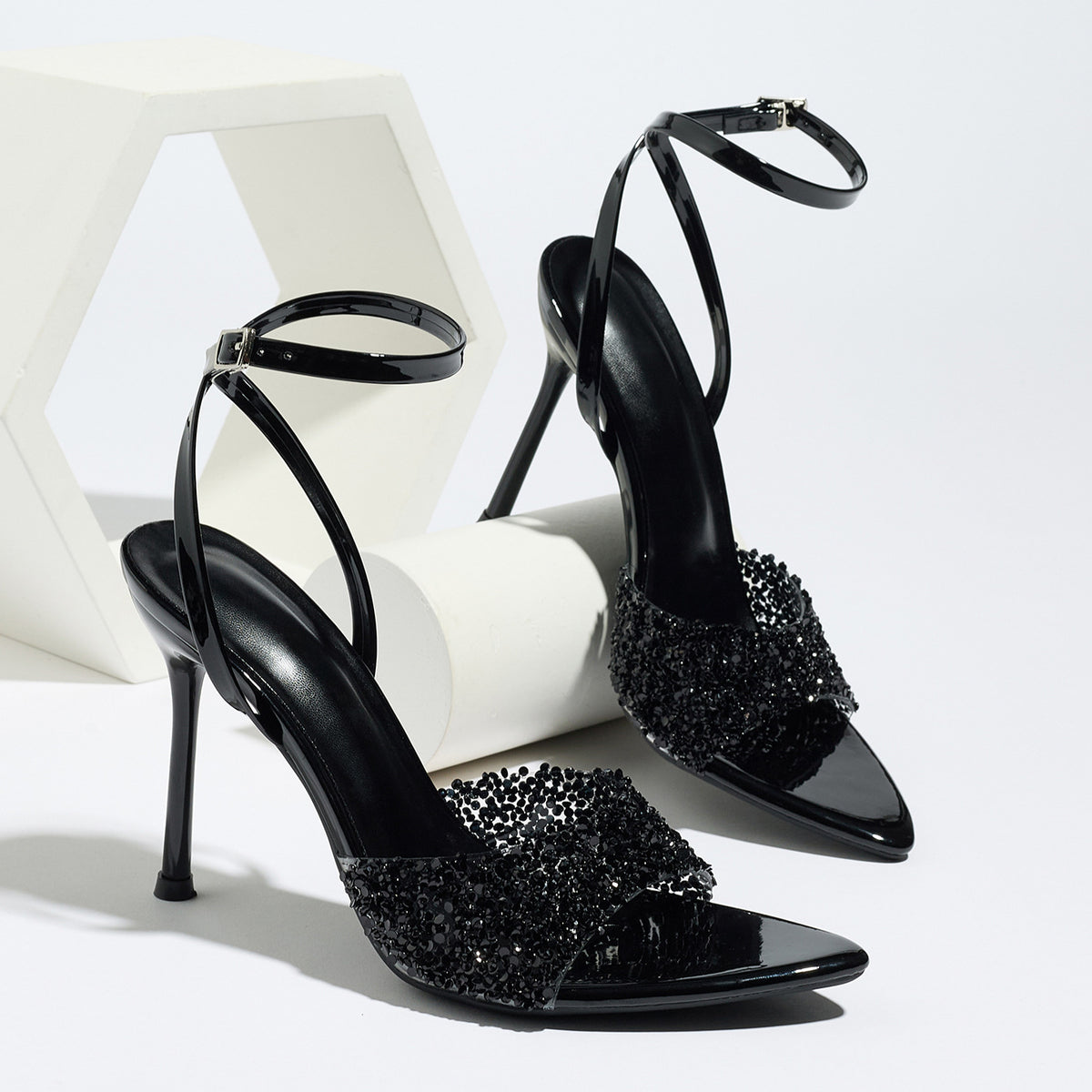 Crystal PVC Stiletto Sandals