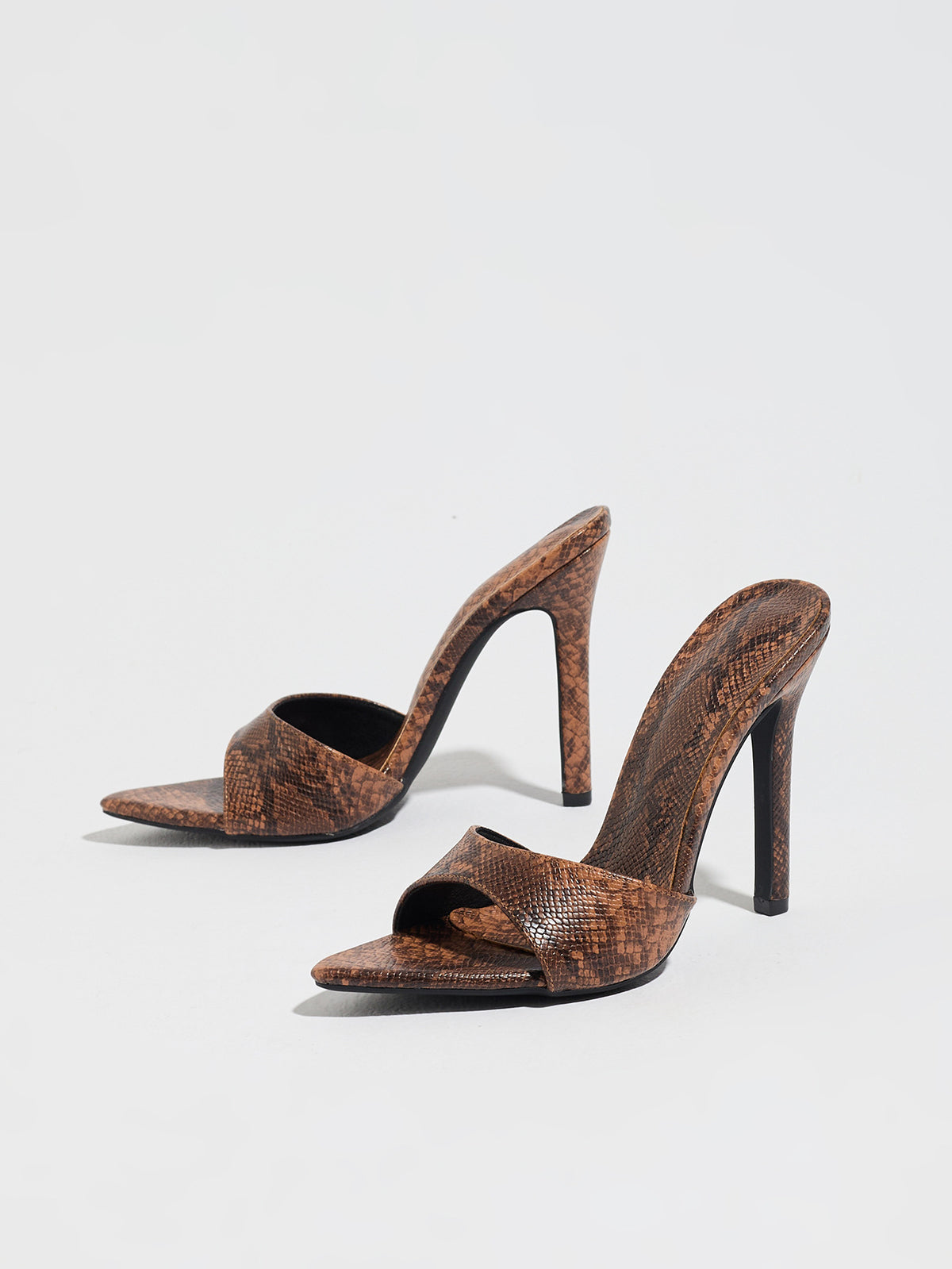 Sorrento Mirrored Snake Slip-on Heels