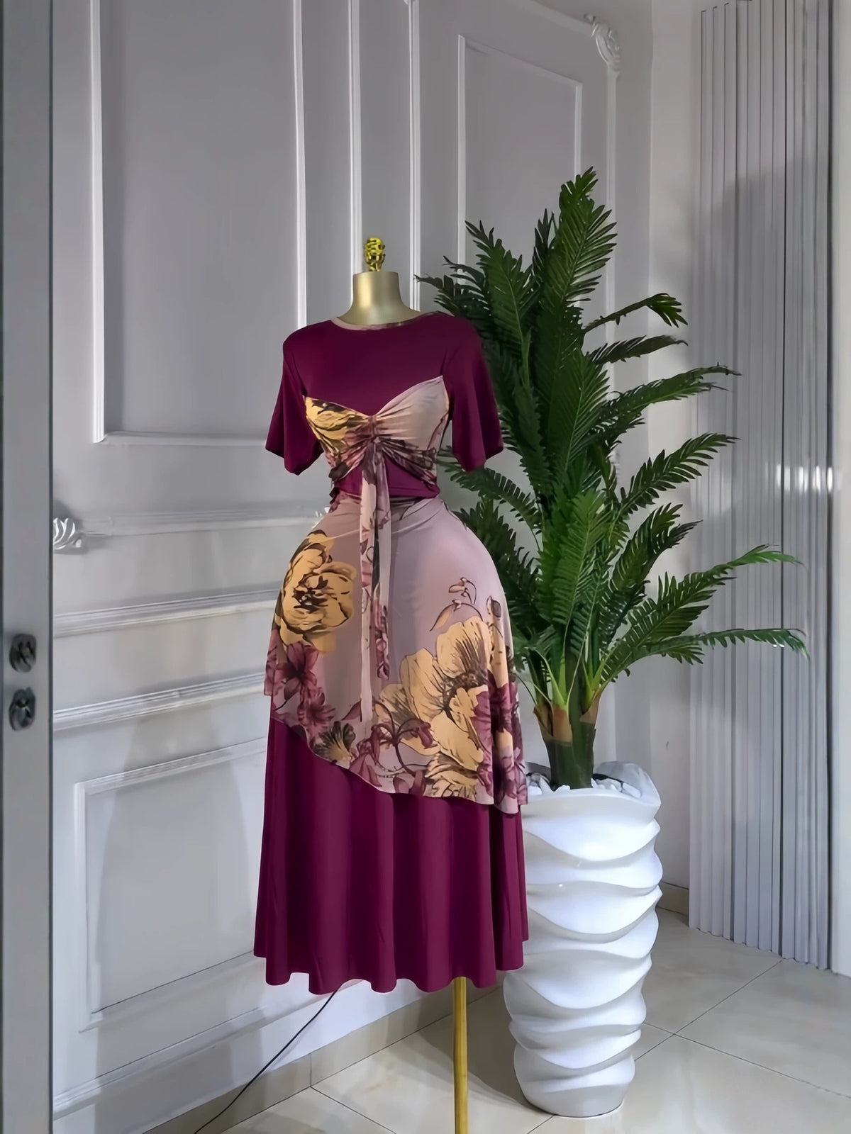 Sorrento Print Gown