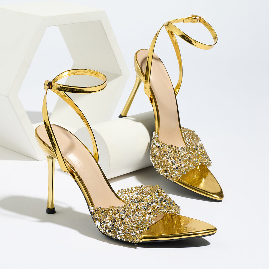 Crystal PVC Stiletto Sandals