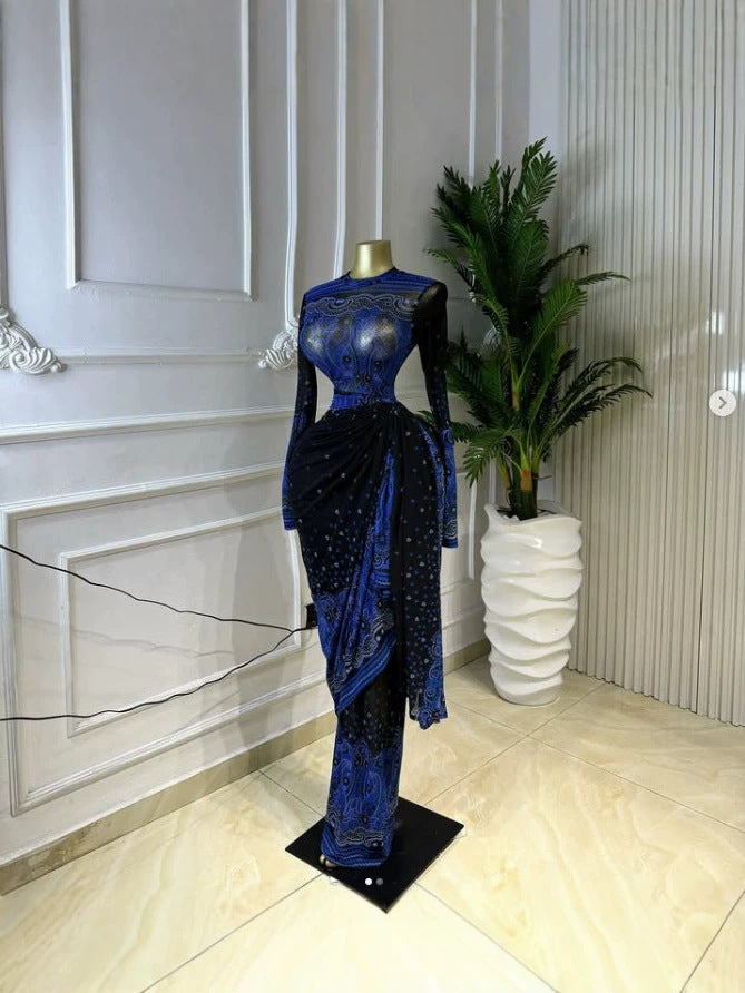 Kente Drape Gown