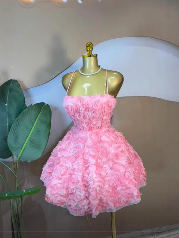 Elegant Feather Mini Dress