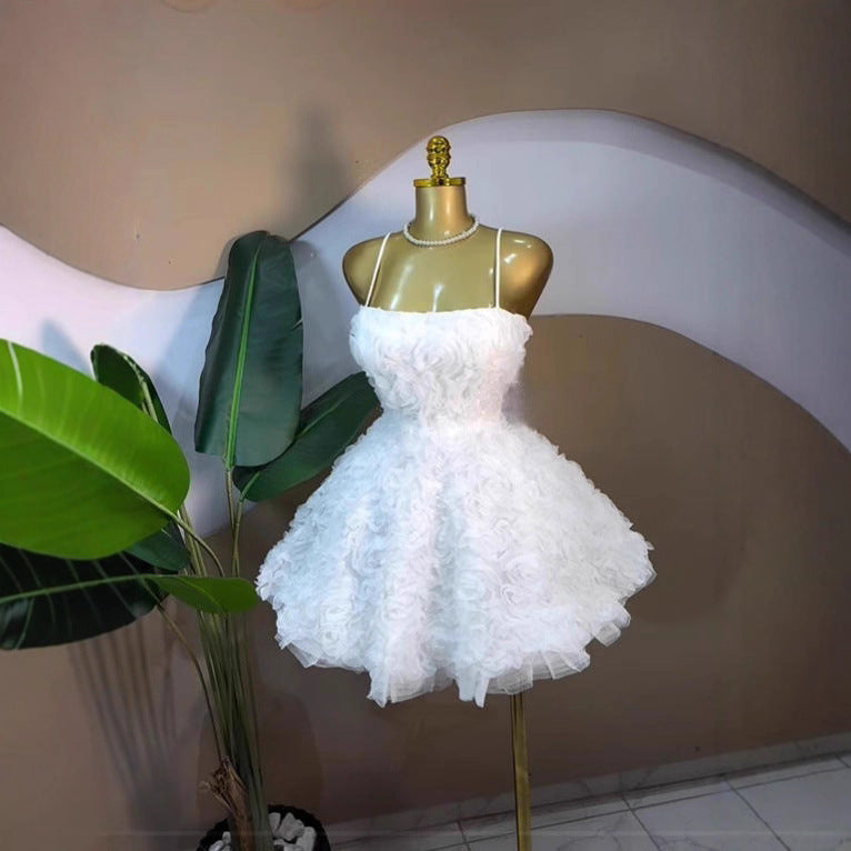 Elegant Feather Mini Dress