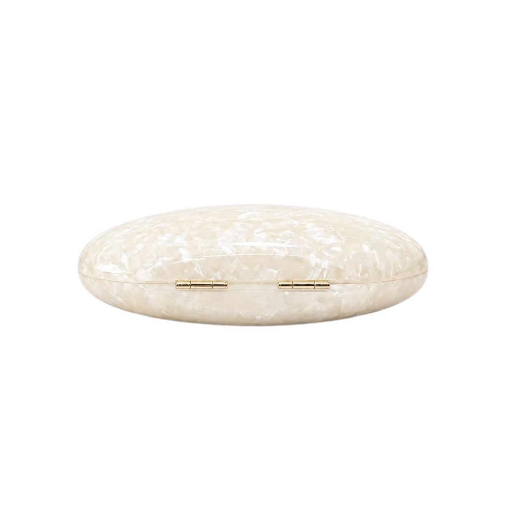 The Golden Twist Shell Clutch