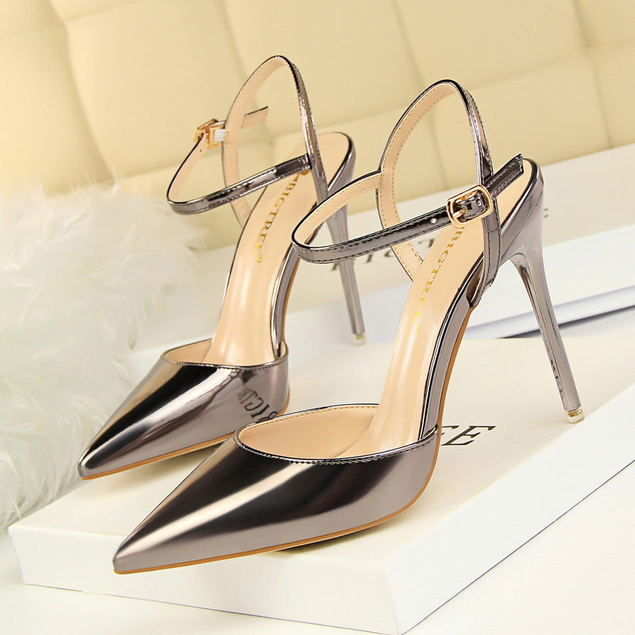 Sterling Pointed-Toe Slingbacks