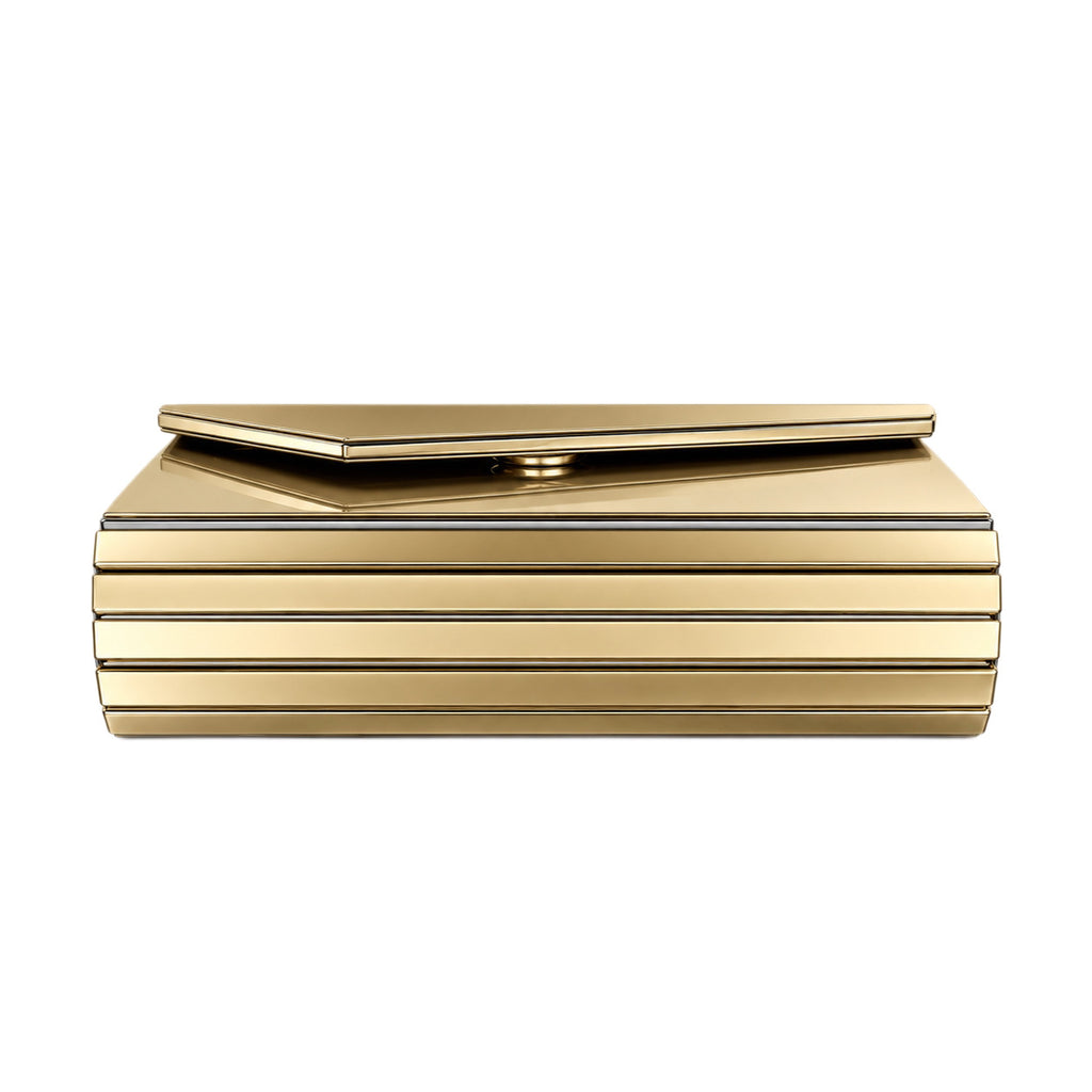Gold Accordion Clutch
