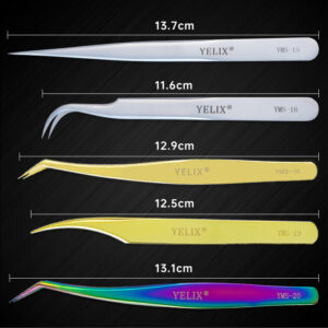Stainless steel precision color olecranon tweezers pointed gold feather clip dolphin clip eyebrow clip eyelash extension tools wholesale