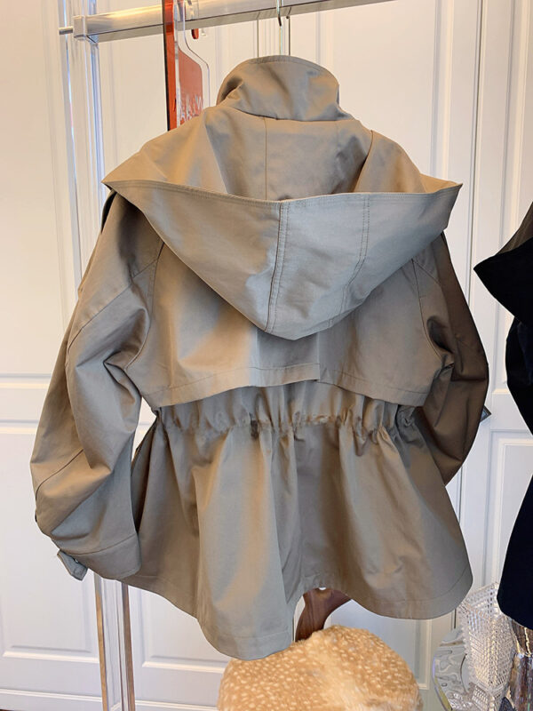 Female Casual Drawstring Waist Windbreaker Jacket - Image 4