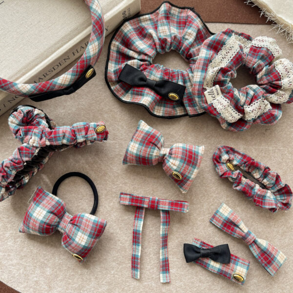 Retro Cotton Bow Hair Clip - Image 2