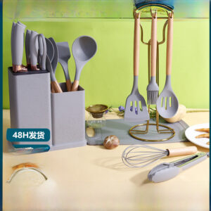 Silicone spatula soup spoon 19 piece set non-stick pan silicone spatula household silicone kitchenware knife set wholesale