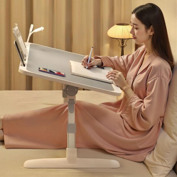 The small table on the bed can be raised and lowered, the folding table in the dormitory, the lazy desk in the dormitory, the simple desk for the computer, the study desk with the bay window at home - Image 2