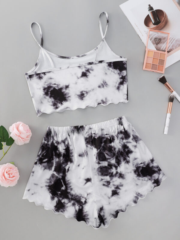 New tie-dye print short-sleeved loungewear set - Image 3
