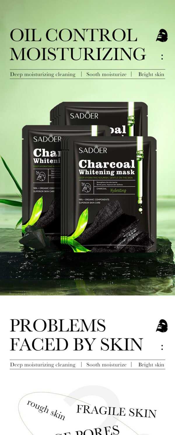 Sadoer Bamboo Charcoal Whitening Moisturizing Mask - Image 6