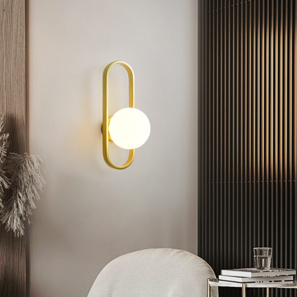 Wall lamp, bedroom bedside lamp, new simple modern living room background wall lamp, light luxury, creative staircase, aisle, balcony lamp - Image 3