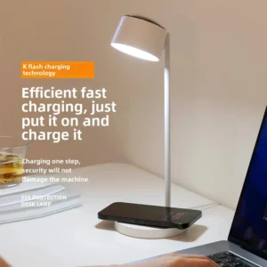 Cross-border desk lamp, mobile phone wireless charging, bedside lamp, learning eye protection lamp, bedroom desktop rechargeable reading desk lamp