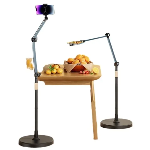 The special stand for the live broadcast mobile phone is floored, the top shooting mobile phone rack is used to shoot the mirror, and the live broadcast stand is multi-functional, 360 degree rotation - Image 4
