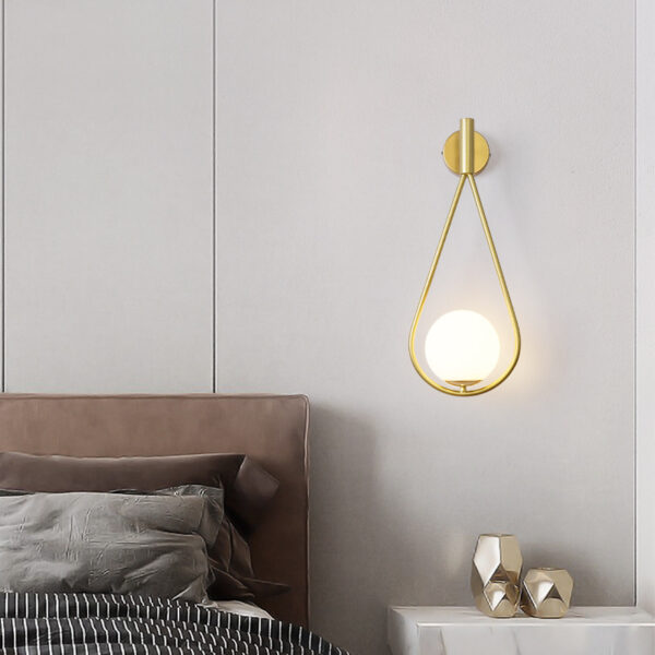 Wall lamp, bedroom bedside lamp, new simple modern living room background wall lamp, light luxury, creative staircase, aisle, balcony lamp - Image 4