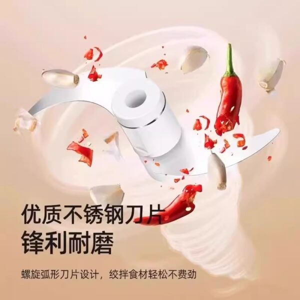 Electric garlic pounder, meat grinder, Type-c charger - Image 3