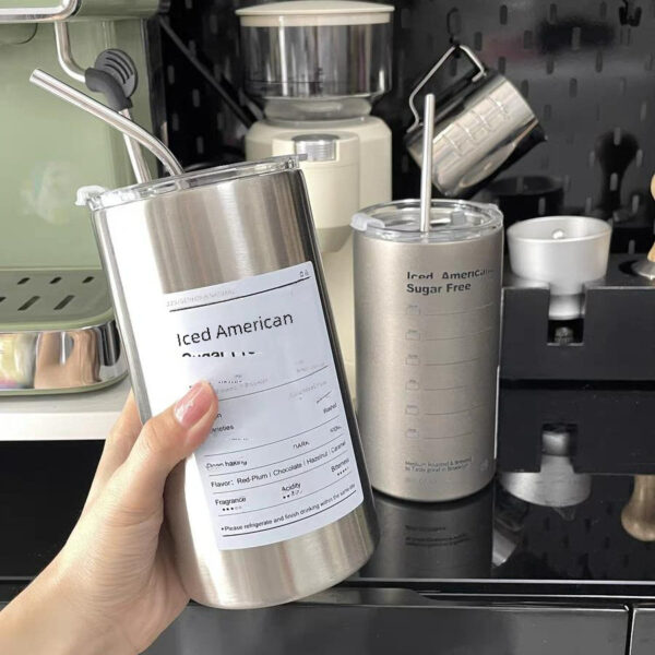 large-capacity double-layer stainless steel cup - Image 2