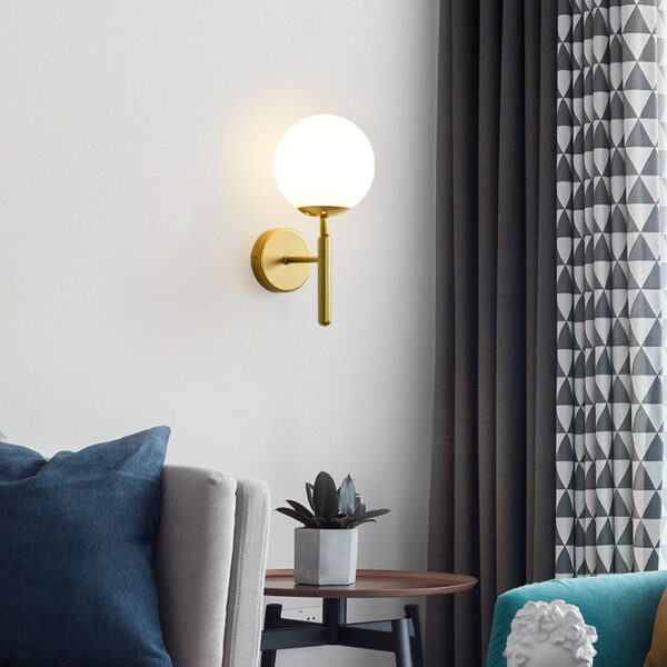 Wall lamp, bedroom bedside lamp, new simple modern living room background wall lamp, light luxury, creative staircase, aisle, balcony lamp - Image 2