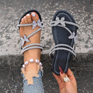 Rhinestone Butterfly Slippers