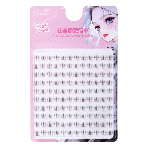 Yelix eyelashes, false eyelashes, thick stiff stems, natural mothers, raw little wildcats, segmented glue-free lower lashes - Image 3