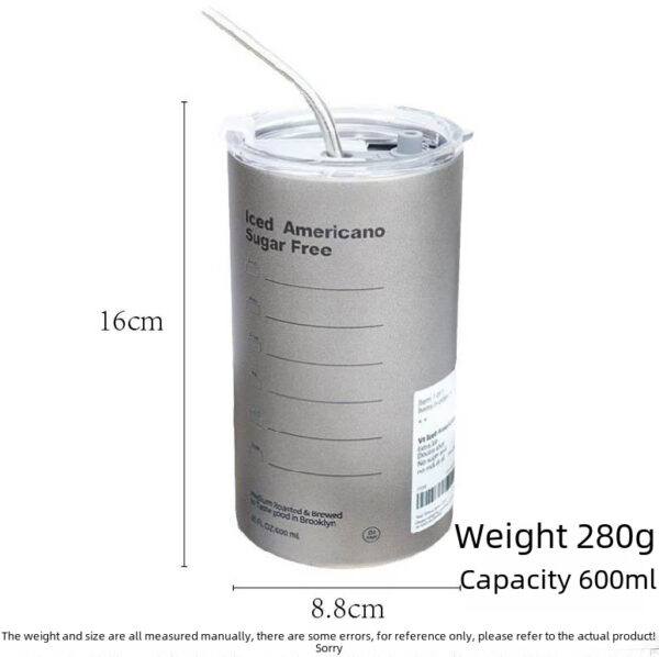 large-capacity double-layer stainless steel cup - Image 5