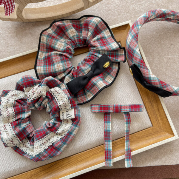 Retro Cotton Bow Hair Clip - Image 3