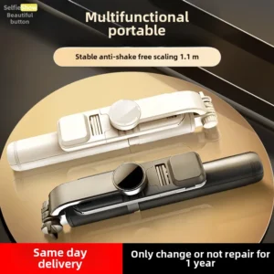 Portable anti-shake retractable bluetooth phone and camera holder