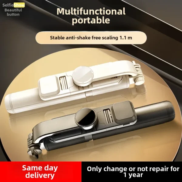 Portable anti-shake retractable bluetooth phone and camera holder