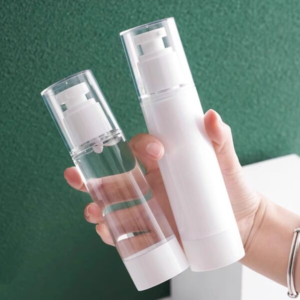 Vacuum dispensing bottles, portable press travel spray bottles, travel lotion, cosmetics, foundation, samples, empty bottles - Image 4