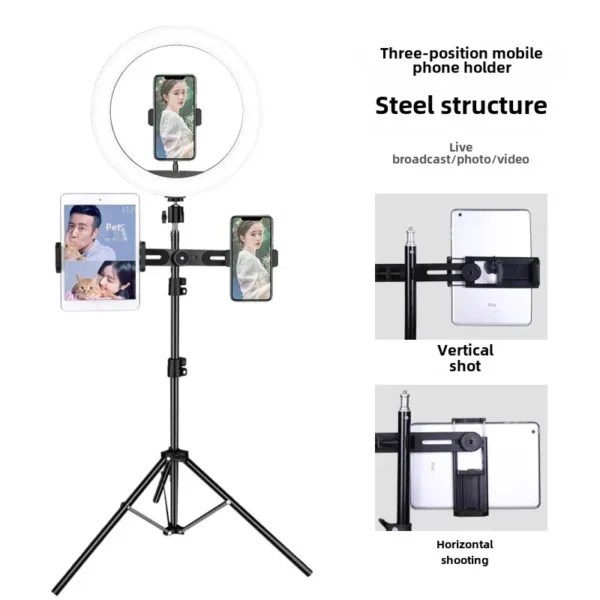 Tripod dual-camera outdoor anchor tablet tripod - Image 2