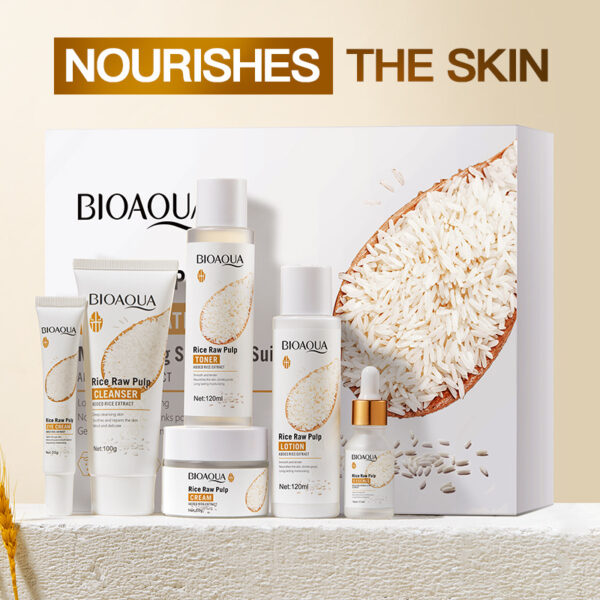 BIOAOUA rice puree skin rejuvenation moisturizing six-piece set - Image 2