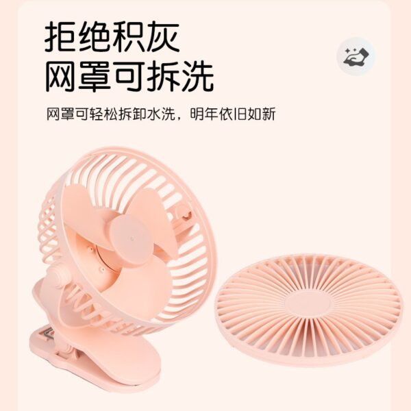 USB mini desktop portable 360 silent clip fan - Image 4