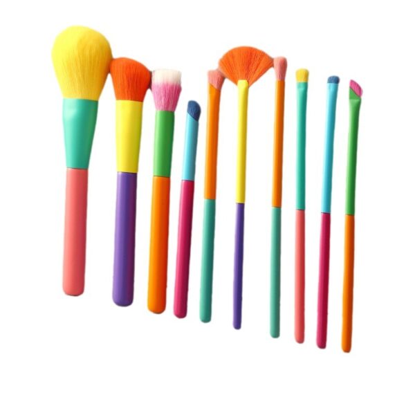 10 Rainbow Makeup Brush Set - Image 5