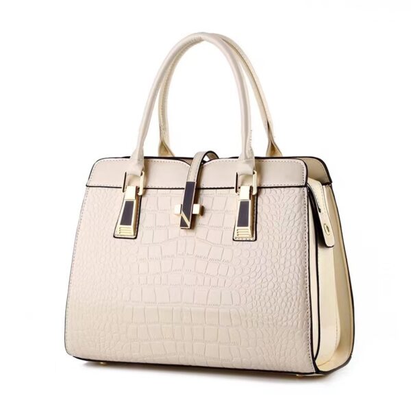 Taizhou women's bag stone pattern shiny leather large-capacity handbag bag commuting fashion platinum bags - Image 4