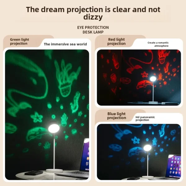 Cross-border desk lamp, mobile phone wireless charging, bedside lamp, learning eye protection lamp, bedroom desktop rechargeable reading desk lamp - Image 3