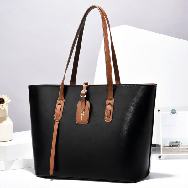 Cowhide pattern tote bag - Image 4